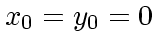 $x_0=y_0=0$