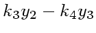 $\displaystyle k_3y_2 -k_4y_3$