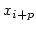 $x_{i+p}$