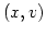 $(x,v)$