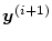 $\mbox{\boldmath$y$}^{(i+1)}$