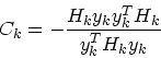 \begin{displaymath}
C_k = - \frac{H_ky_ky_k^TH_k}{y_k^TH_ky_k}
\end{displaymath}