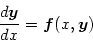 \begin{displaymath}
\frac{d\mbox{\boldmath$y$}}{dx} = \mbox{\boldmath$f$}(x,\mbox{\boldmath$y$})
\end{displaymath}