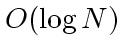 $O(\log N)$