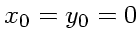 $x_0=y_0=0$